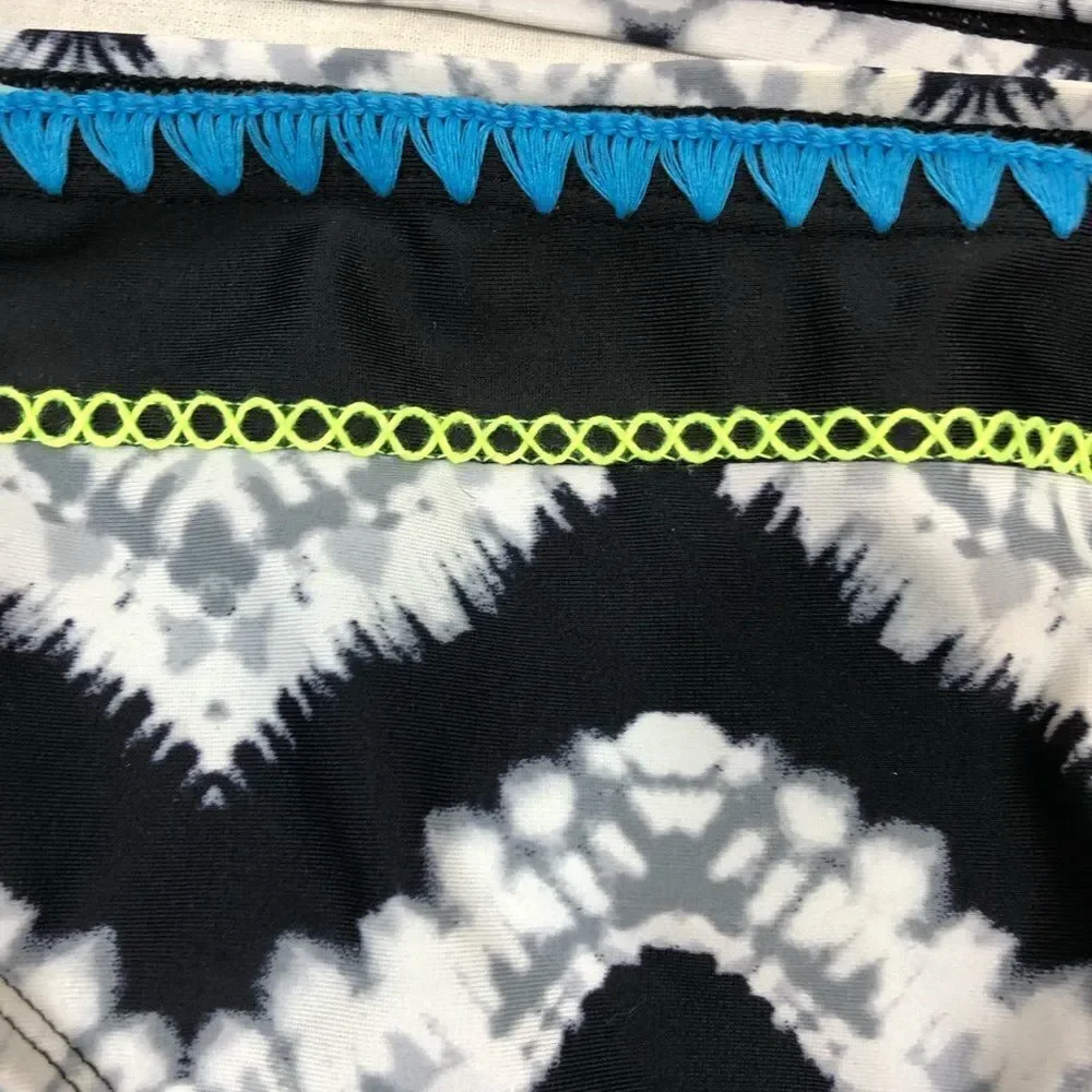 NWOT Justice Black‎ Patterned Tie Dye Bikini 16